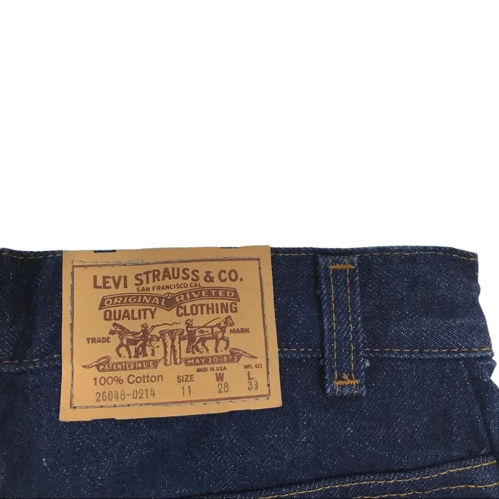 Vintage Orange Tab Women’s Dark Wash Levi’s Straight Leg - Picture 5 of 5